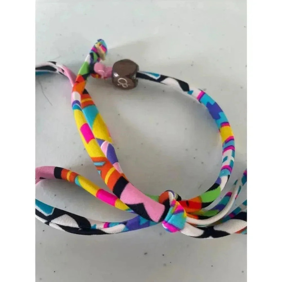 Women's OP Multicolor String Bikini Swimsuit Boho Beach Size S 0308 - Picture 6 of 12